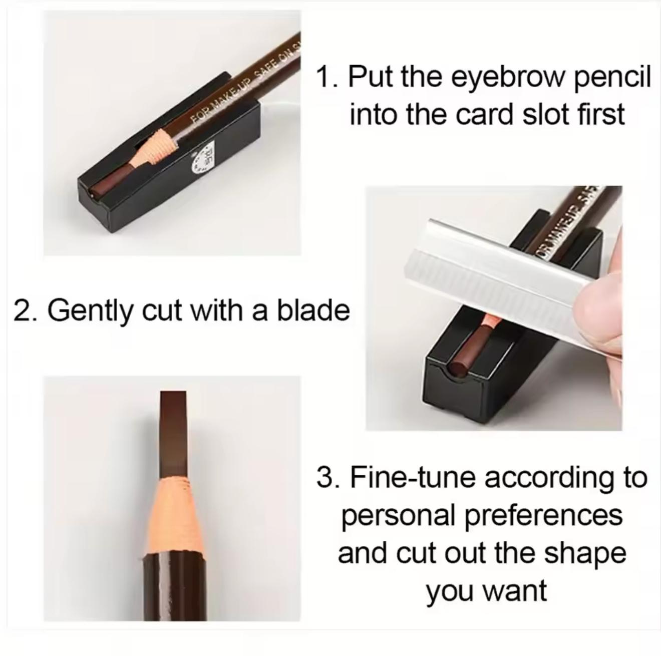 Sacapuntas Multi-Tamaño para Lápices de Cejas y Maquillaje 4 en 1