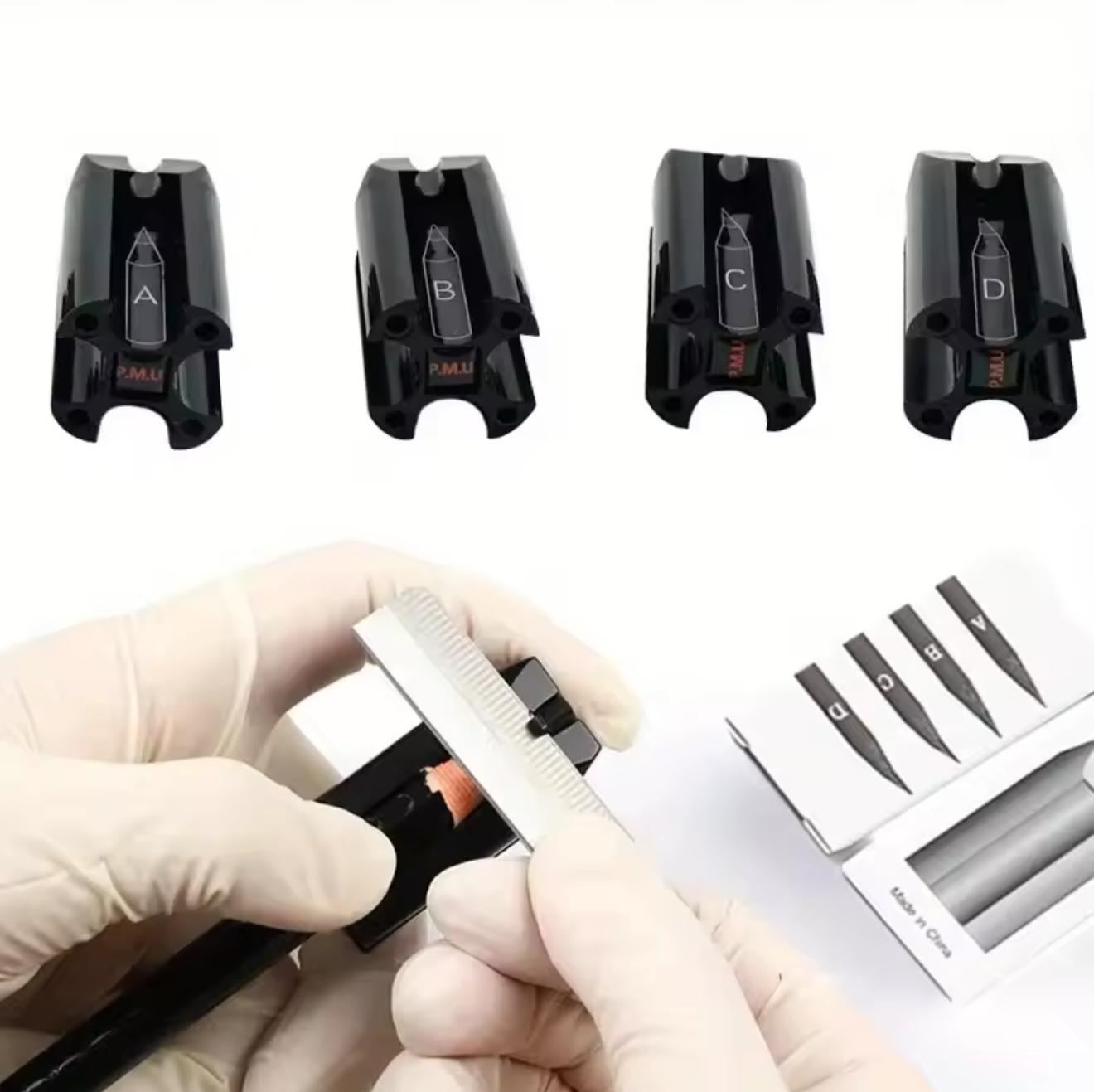 Sacapuntas Multi-Tamaño para Lápices de Cejas y Maquillaje 4 en 1
