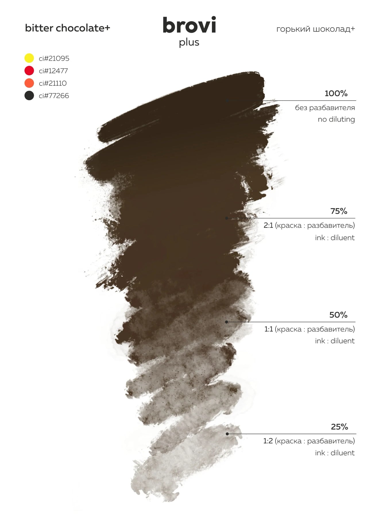 Brovi Plus Bitter Chocolate+ – Pigmento para Cejas PMU (10 ml)