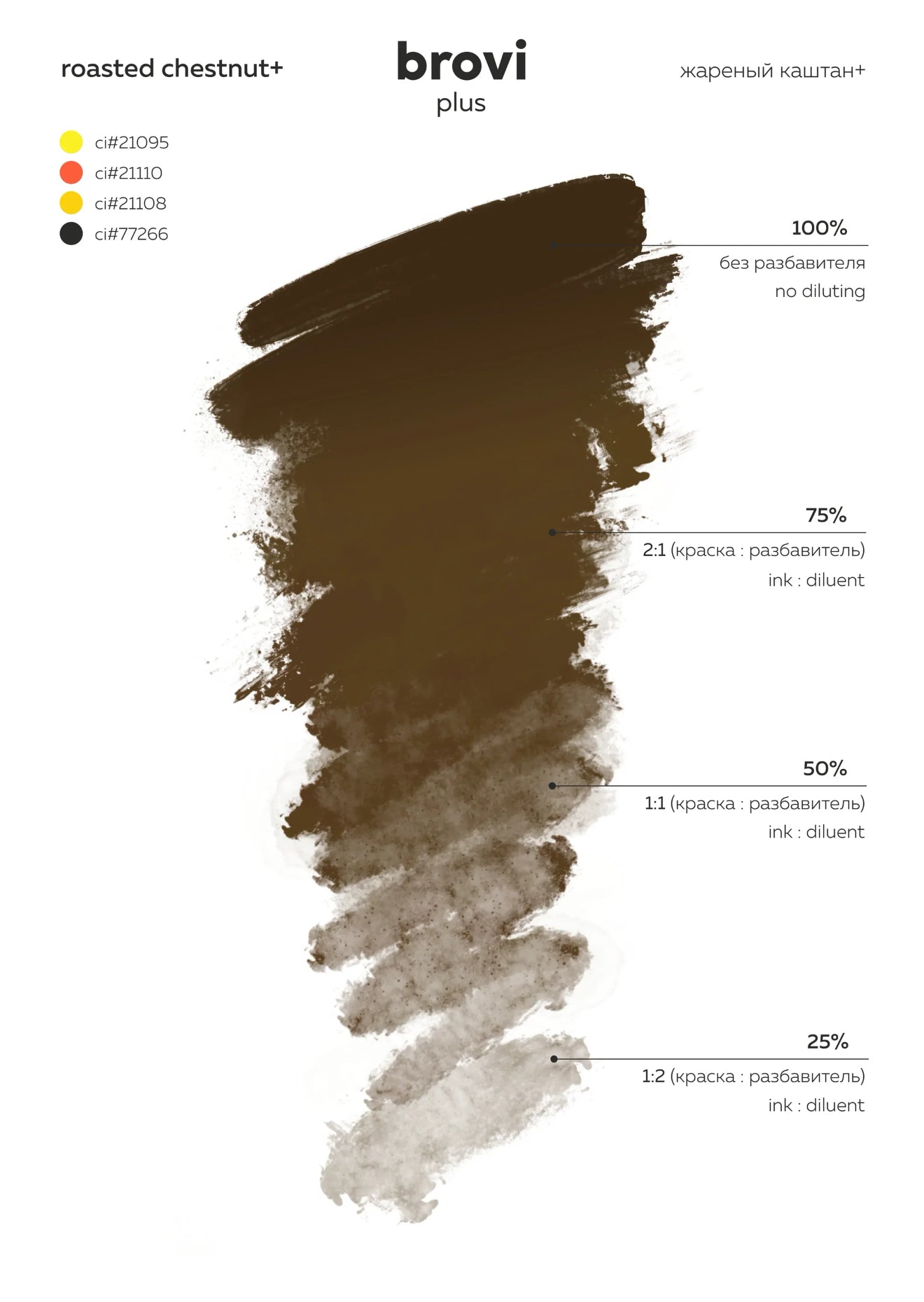 Brovi Plus Roasted Chestnut+ – Pigmento para Cejas PMU (10 ml)