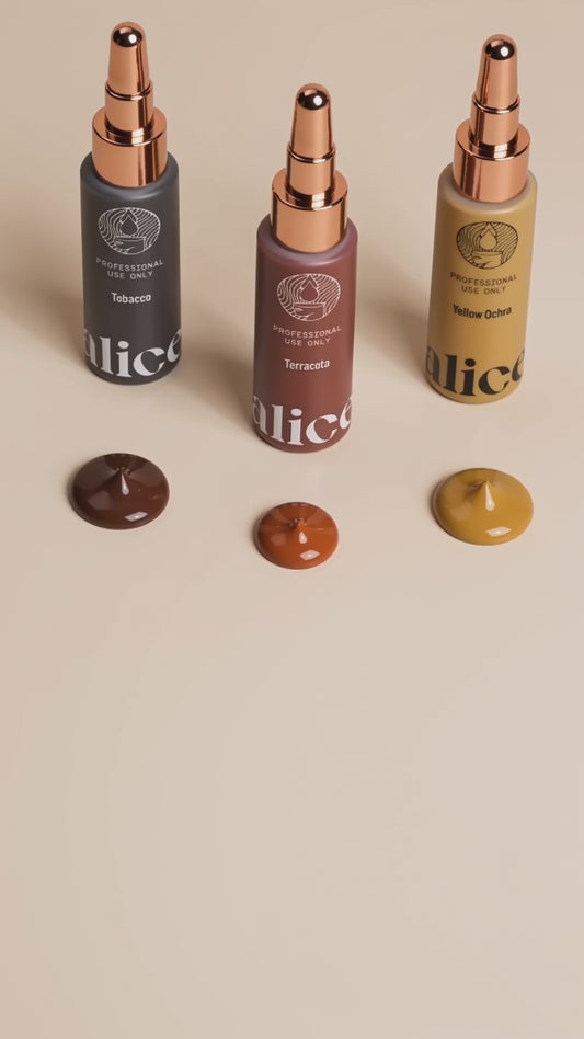 Combo Trío para cejas– Pigmentos Terracota, Tobacco y Yellow Ochre (3×5 ml)